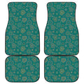 Aboriginal Sea Turtle Pattern Print Front and Back Car Floor Mats