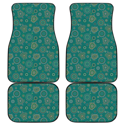 Aboriginal Sea Turtle Pattern Print Front and Back Car Floor Mats