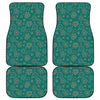 Aboriginal Sea Turtle Pattern Print Front and Back Car Floor Mats