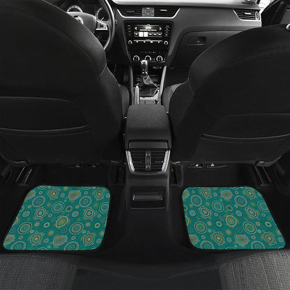 Aboriginal Sea Turtle Pattern Print Front and Back Car Floor Mats