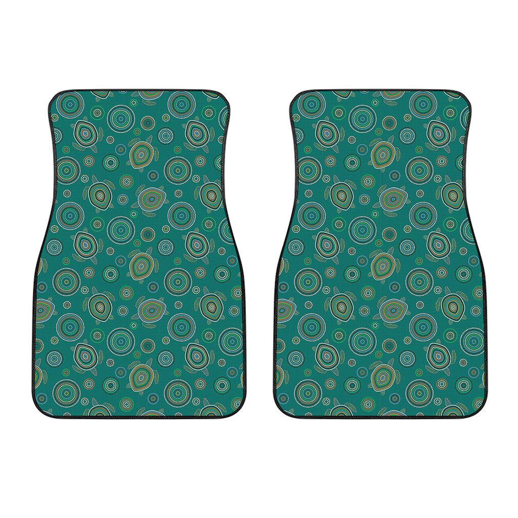 Aboriginal Sea Turtle Pattern Print Front Car Floor Mats