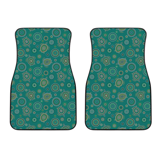 Aboriginal Sea Turtle Pattern Print Front Car Floor Mats