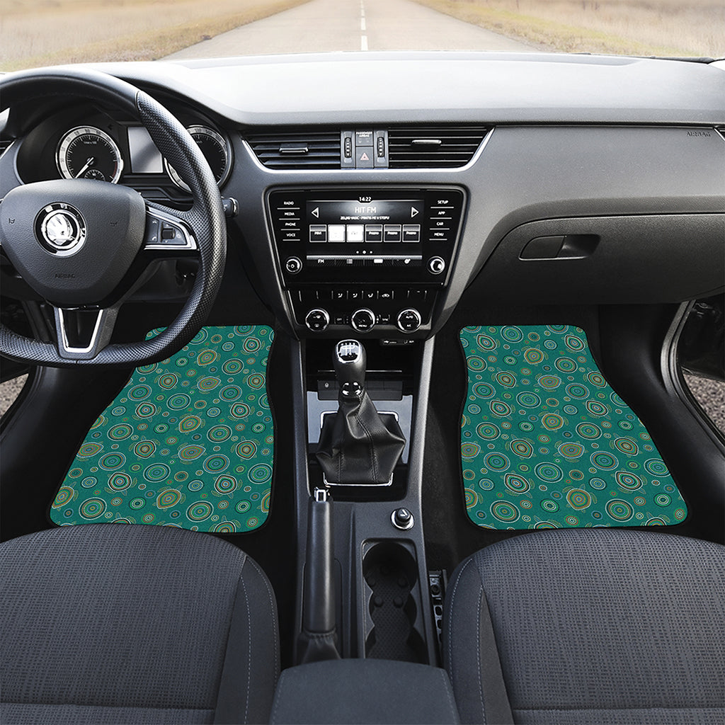 Aboriginal Sea Turtle Pattern Print Front Car Floor Mats