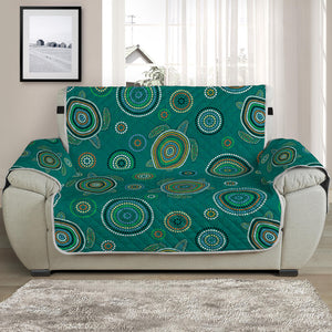 Aboriginal Sea Turtle Pattern Print Half Sofa Protector