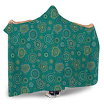 Aboriginal Sea Turtle Pattern Print Hooded Blanket