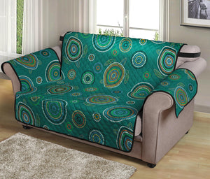 Aboriginal Sea Turtle Pattern Print Loveseat Protector