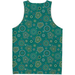 Aboriginal Sea Turtle Pattern Print Men's Tank Top