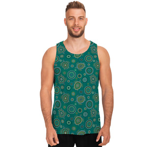 Aboriginal Sea Turtle Pattern Print Men's Tank Top