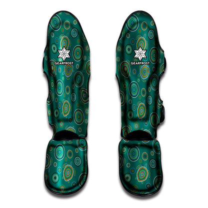 Aboriginal Sea Turtle Pattern Print Muay Thai Shin Guard
