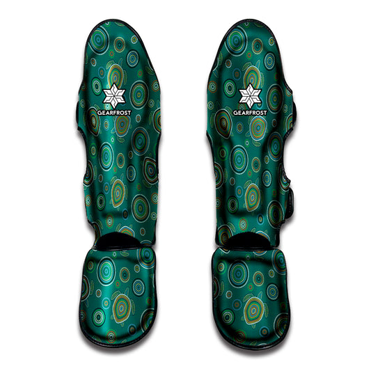 Aboriginal Sea Turtle Pattern Print Muay Thai Shin Guard