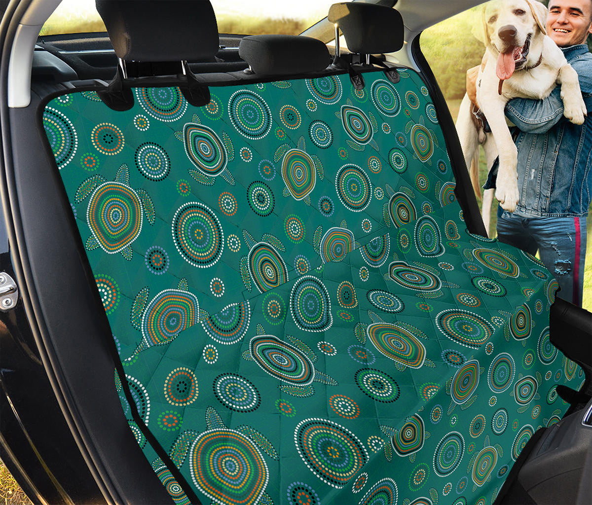 Aboriginal Sea Turtle Pattern Print Pet Car Back Seat Cover