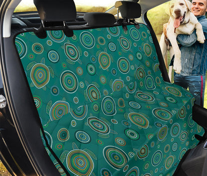 Aboriginal Sea Turtle Pattern Print Pet Car Back Seat Cover