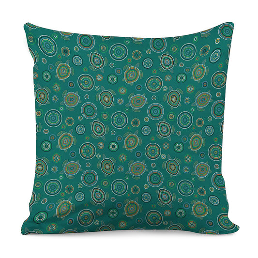Aboriginal Sea Turtle Pattern Print Pillow Cover