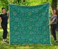 Aboriginal Sea Turtle Pattern Print Quilt