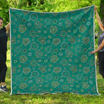 Aboriginal Sea Turtle Pattern Print Quilt