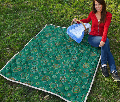 Aboriginal Sea Turtle Pattern Print Quilt