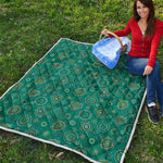Aboriginal Sea Turtle Pattern Print Quilt