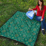 Aboriginal Sea Turtle Pattern Print Quilt