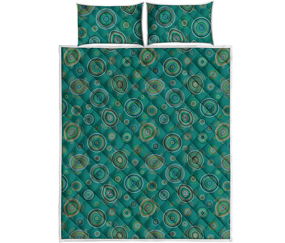 Aboriginal Sea Turtle Pattern Print Quilt Bed Set