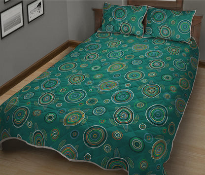 Aboriginal Sea Turtle Pattern Print Quilt Bed Set