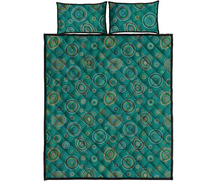Aboriginal Sea Turtle Pattern Print Quilt Bed Set