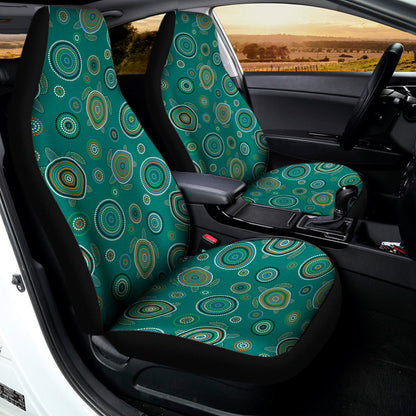 Aboriginal Sea Turtle Pattern Print Universal Fit Car Seat Covers