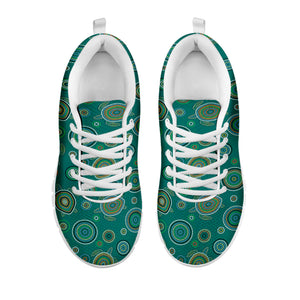 Aboriginal Sea Turtle Pattern Print White Sneakers