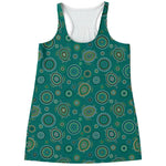 Aboriginal Sea Turtle Pattern Print Women's Racerback Tank Top