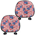 Abstract American Flag Print Car Headrest Covers