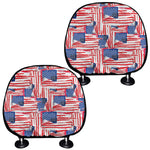 Abstract American Flag Print Car Headrest Covers