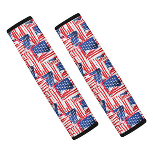 Abstract American Flag Print Car Seat Belt Covers