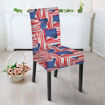 Abstract American Flag Print Dining Chair Slipcover