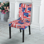 Abstract American Flag Print Dining Chair Slipcover
