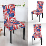 Abstract American Flag Print Dining Chair Slipcover