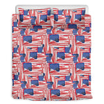 Abstract American Flag Print Duvet Cover Bedding Set