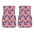 Abstract American Flag Print Front Car Floor Mats