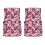 Abstract American Flag Print Front Car Floor Mats