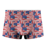 Abstract American Flag Print Men's Boxer Briefs