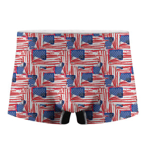 Abstract American Flag Print Men's Boxer Briefs