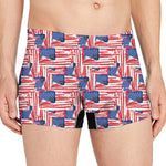 Abstract American Flag Print Men's Boxer Briefs