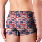 Abstract American Flag Print Men's Boxer Briefs