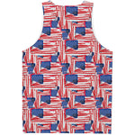 Abstract American Flag Print Men's Tank Top