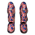 Abstract American Flag Print Muay Thai Shin Guards