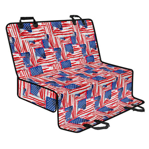 Abstract American Flag Print Pet Car Back Seat Cover