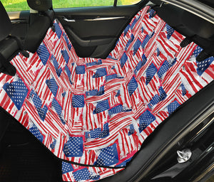 Abstract American Flag Print Pet Car Back Seat Cover