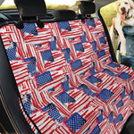 Abstract American Flag Print Pet Car Back Seat Cover