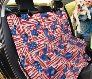 Abstract American Flag Print Pet Car Back Seat Cover