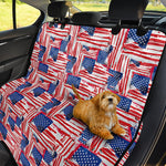 Abstract American Flag Print Pet Car Back Seat Cover