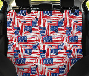 Abstract American Flag Print Pet Car Back Seat Cover