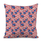 Abstract American Flag Print Pillow Cover